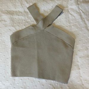 Aritzia Babaton Sculpt Knit Criss Cross Tank